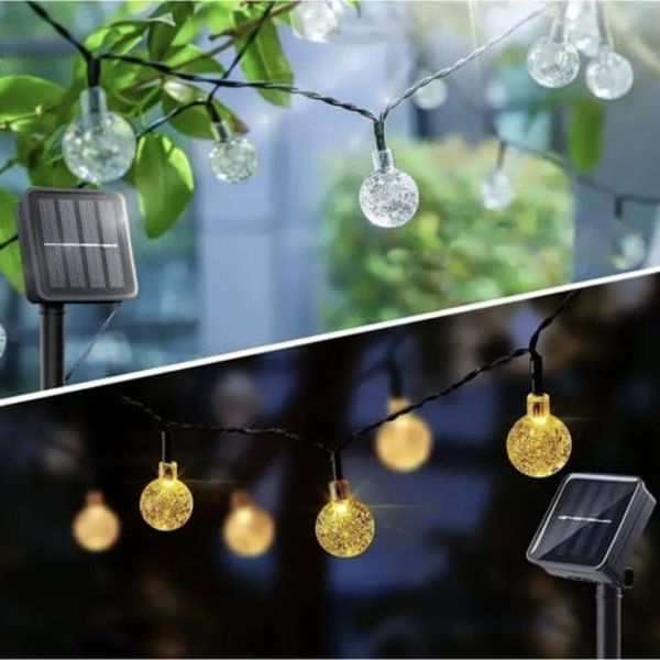 Färgglada Boll Slinga Solcellslampor 12m[JUN]