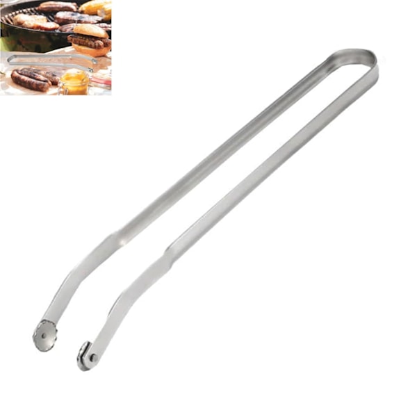 Grilltang til BBQ-pølser, 3-pak køkkenpølser i rustfrit stål med lange håndtag, BBQ-pølsetang, vendtang til BBQ-pølser 1pc