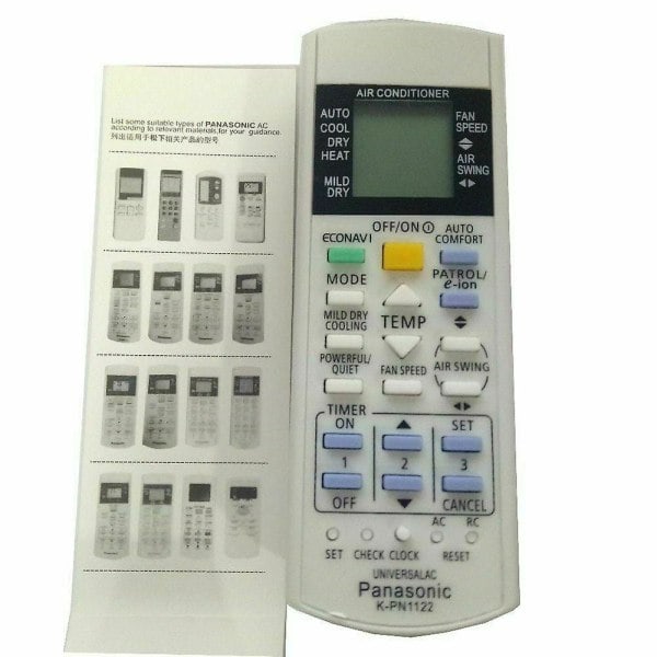 Universaali K-PN1122 Panasonic-ilmastointilaitteiden kaukosäädin szq