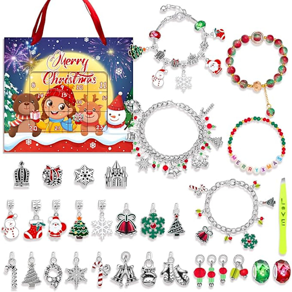 2024 Christmas Blind Box 24-day Countdown Blind Box Bracelet, Bracelet DIY, Gift Box Set