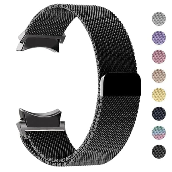 Milanese Loop -ranneke Samsung Galaxy Watch 6/5/4/Classic -kelloon [JUN] Black