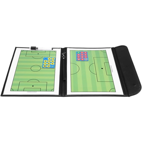 Foldbar Fodbold Taktiktavle Magnetisk Strategitavle med Markørbrikker og 2-i-1 Pen