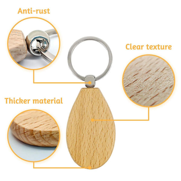 18 stk tomme trenykkelringer DIY trenykkelringer nøkkeltagger gaver