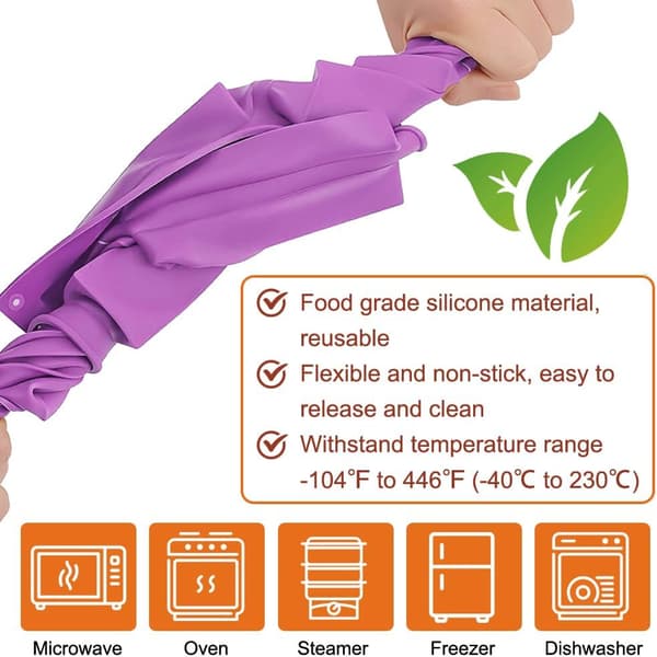 2-pak non-stick silikone myslibarform, 8 energibarhulrum[JUN]