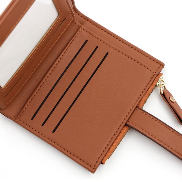 Liten lommebok Bifold Kortholder BRUN Brown