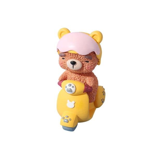Bordsdocka dekoration små djur söt bil inredning pojke present kreativ personlighet (björn 6,5 * 4,5 * 8,5 cm)