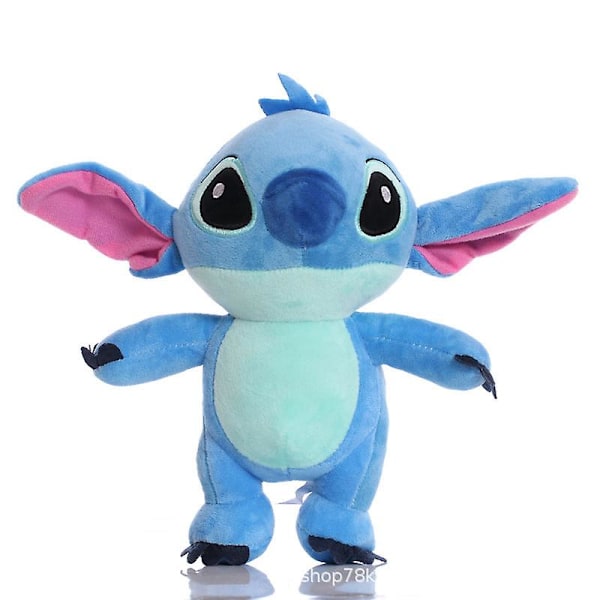 Tegneserie Blå Rosa Stitch Plysdockor Anime Legetøj Lilo And Stitch 20cm Stich Plys Plyslegetøj Julegaver til børn A Pink