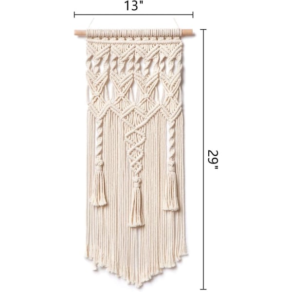 Vacker bohemisk macramé-väggbonad för heminredning