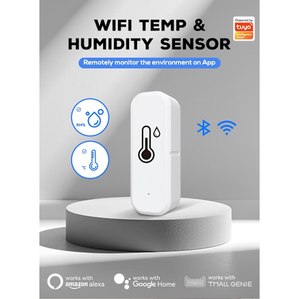 Smart WiFi Termometer & Hygrometer 4-pack med appvarningar