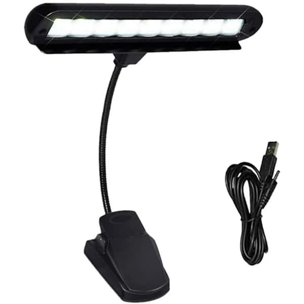 Täysin säädettävä 9 LED-klipsikiinnitteinen nuottitelinevalo
