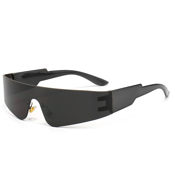 Konkava solglasögon i ett stycke Y2K street style för män