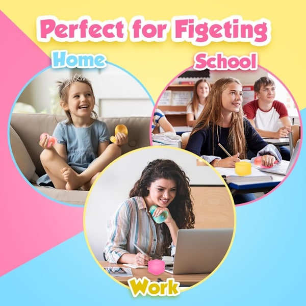 Schylling Nice Cube NeeDoh Stressboll - Sensoriska leksaker, ångest och stressavlastning - Överlägsen