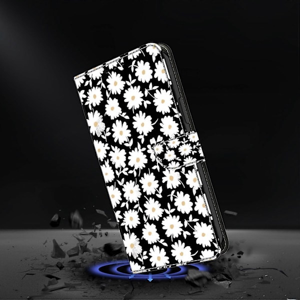 Farverigt magnetisk læder wallet case til iPhone 17[JUN] Floral Multicolor