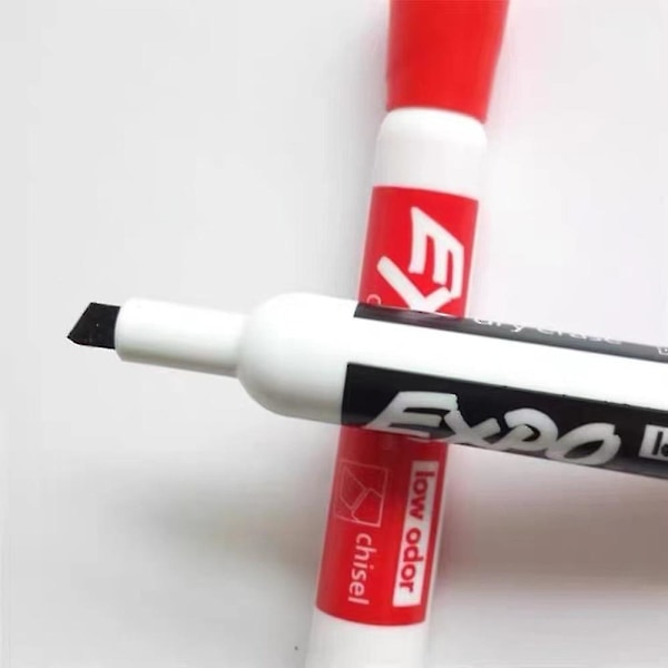 Expo Low-odor Chisel Point Dry Erase Marker Set, Designet til Whiteboards, Glas og de Fleste Ikke-porøse Overflader, 4 Farvemarkører