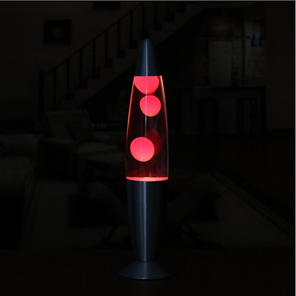 Vulkan Lava Lampe Soverom Nattelys Skiftende Manet Lampe (Rød)