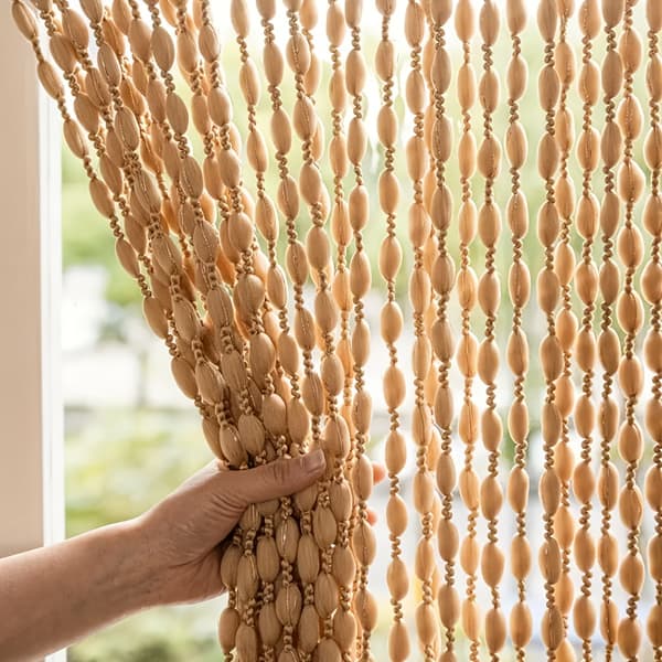 Boho Rod-Pocket Lantern Ball Gardin Dekorativ Dörrpartition Gardin Polyester Not provided Silvery Grey