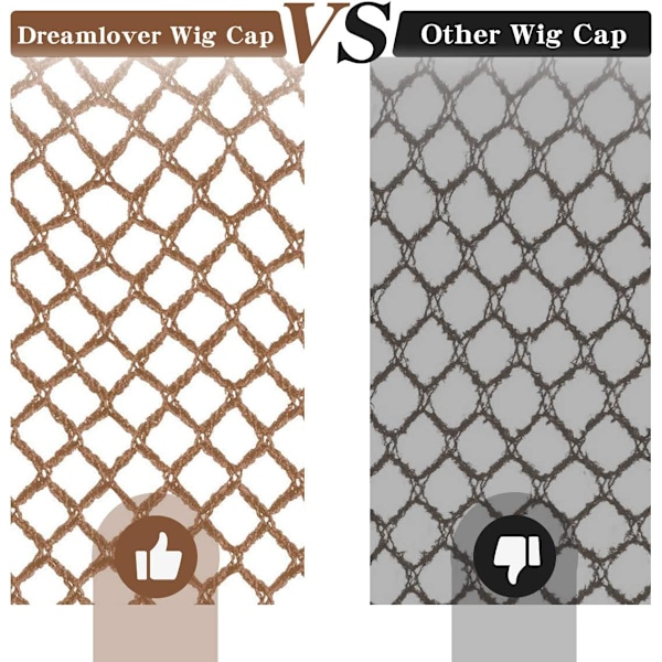 3 stk Dame Wig Cap, Naken Peruk Net Cap, Cosplay Peruk Net