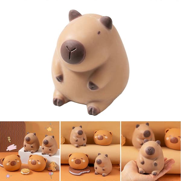Klembar Capybara Stresslegetøj - Strækbart Dyre-nyheds-gave [JUN] style 1