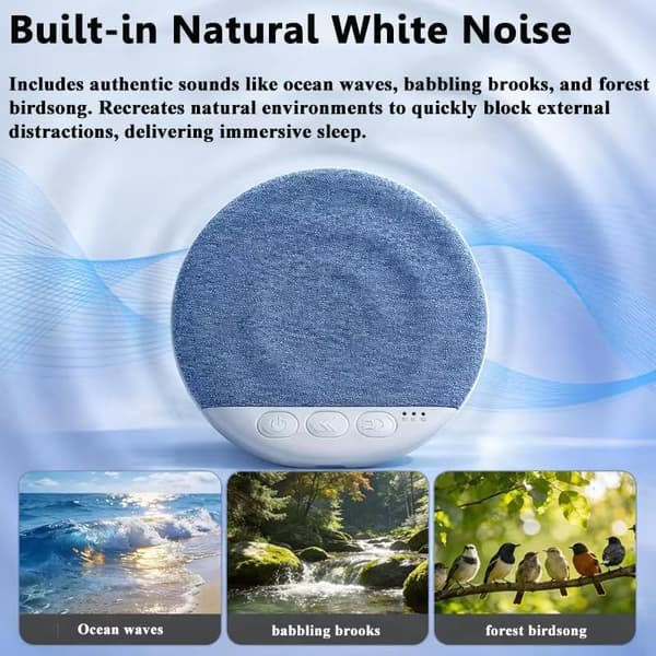 Bluetooth puthøyttaler med hvit støy-timer og stereobass[JUN] Green