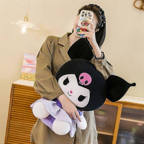 GaiBoSi 40cm Sanrio Kuromi Plysjdokke Tegneserie Melody Dockepälsleketøy Gave Barneromsdekorasjon Plushie Dukker Gaver til Barn