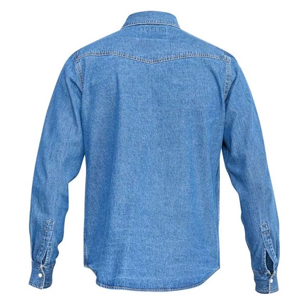 Duke Herr D555 Western Denimskjorta X-Large Stenvättad Stonewash Stonewash X-Large