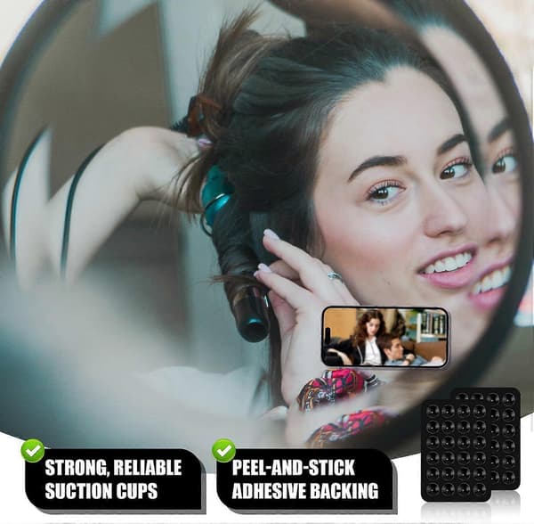 5-pack Silikon Sugpropp Telefonhållare, Multifunktionell Bilhållare [JUN] Black
