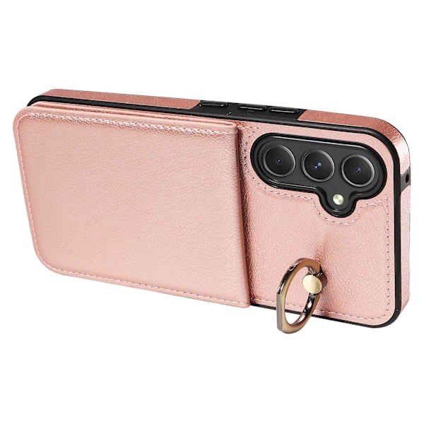 Korthållare Anti-fall Skal PU Läder+TPU Skal Fodral För Samsung Galaxy A54 5G Rose Gold