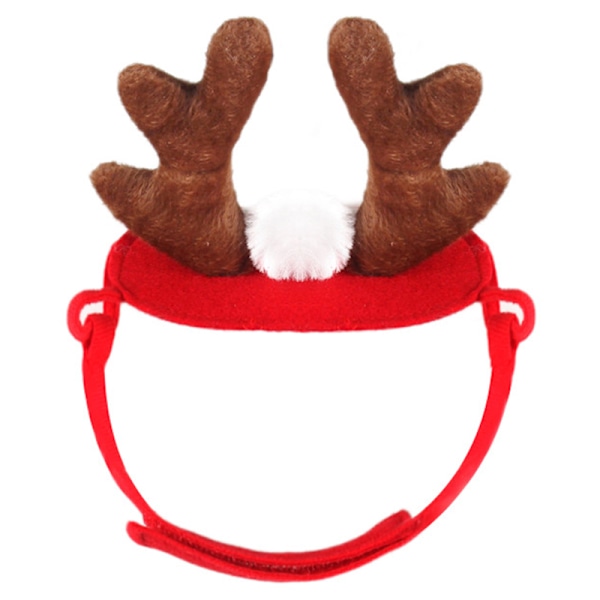 Kæledyrstilbehør Jultilbehør Hund Hårbånd Kattetilbehør Julehorn Horn Pandebånd Hund Antlers Scarf