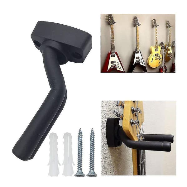 5-pack Svarta Gitarrvägghängare med Monteringsdetaljer [JUN]