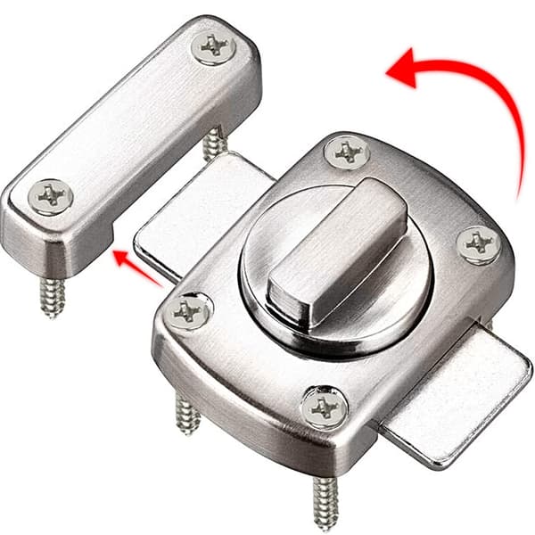 Tyverisikret dørlås i rustfritt stål, sølv [JUN]