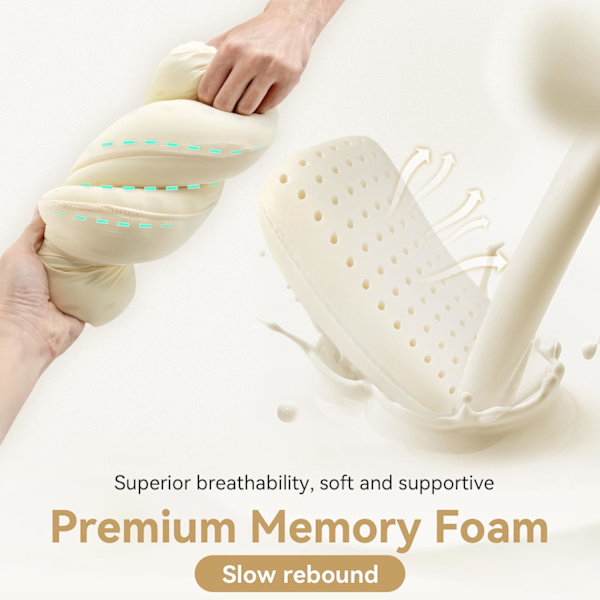 Memory Foam Kudde Utomhus Camping Resa Cervical Kudde Bärbar Lunchpauskudde Långsam Återhämtning Memory Kudde
