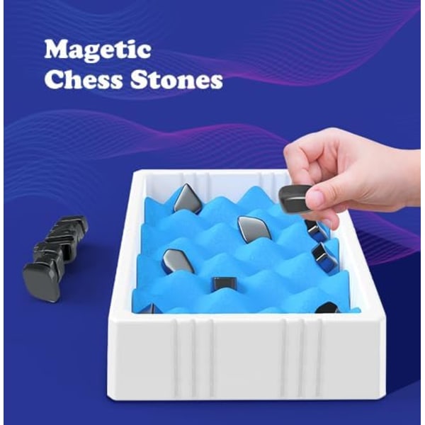 Magnetiskt schackset Battle Chess Magnetiskt brädspel Pedagogiskt schack Damspel Julgåva till barn (svamptyp) Rope Model + Rope