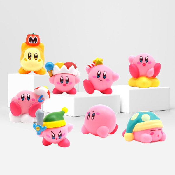 Ny 8-pack Nintendo Kirby Actionfigur Presentkollektion Dockor för barn 8 st