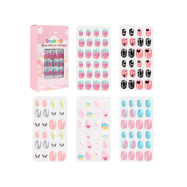 Douborq 120 stycken barns nagelbitar och falska nagelbitar set