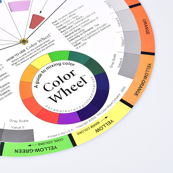Farvecirkelskive Farvehjul, Læringsguide til farveblanding Kunstklasse Undervisningsværktøjshjul, 23CM