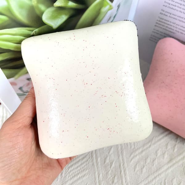 Langsomt stigende Squishy Brødsæt, Smørformede Stressbolde, Fidget Sensorisk Legetøj til Beroligelse, Lindringsgaver til ADHD, Festfavorit, Strømpefyld Pink and White