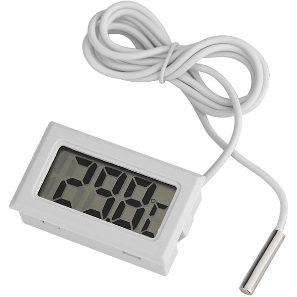 LCD digital termometer Akvarium kylskåp inbäddad elektronisk termometer Ingen sladd krävs Inbyggd termometer