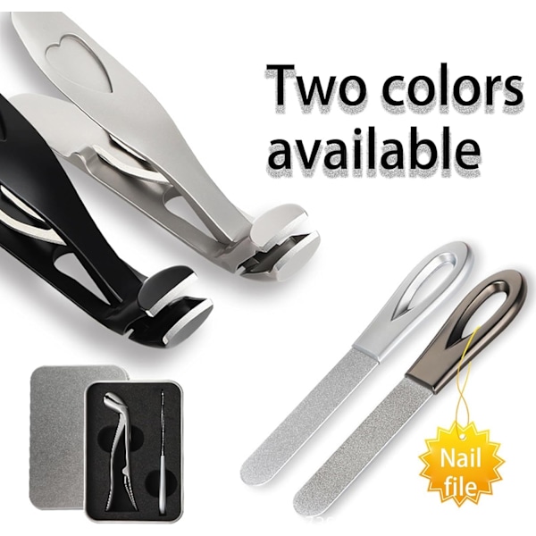 Nagelklippare för Tjocka Tånaglar, Ergonomiskt Vinklat Huvud Senior Tånagelklippare, Shirem Nagelklippare Svart Black 1pc