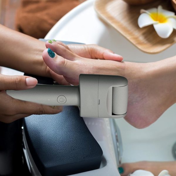 Elektrisk fodsliber pedicure enhed vaskbar automatisk fjernelse af død hud Gray