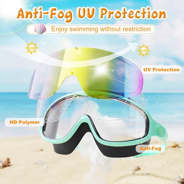 2025 Simglasögon för barn 2-pack Anti-im UV-skydd Bred vy för barn[JUN]