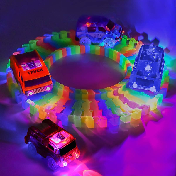 4-pack leikkiautoja, joissa 5 LED-valoa [JUN] Förpackning 2