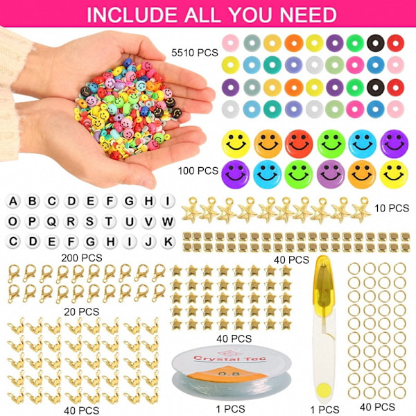 6mm Lera Perler Myke Keramiske Perler 28 Rutenett DIY Smykker Tilbehør