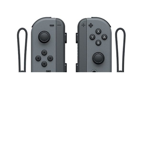 Nintendo Switch Kontroller Joycon Trådløs Bluetooth Spillkontroller Fjernkontroll Vekking med Stropp, Støtter Fitness Ring[ch] gray