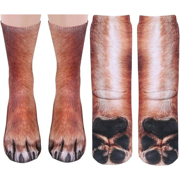 Eläinten tassu sukat - Roliga 3D eläinsukat Tiikeri