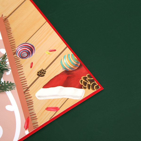 3D-julekort, popup-julekort, foldede tredimensionelle lykønskningskort (julelys)