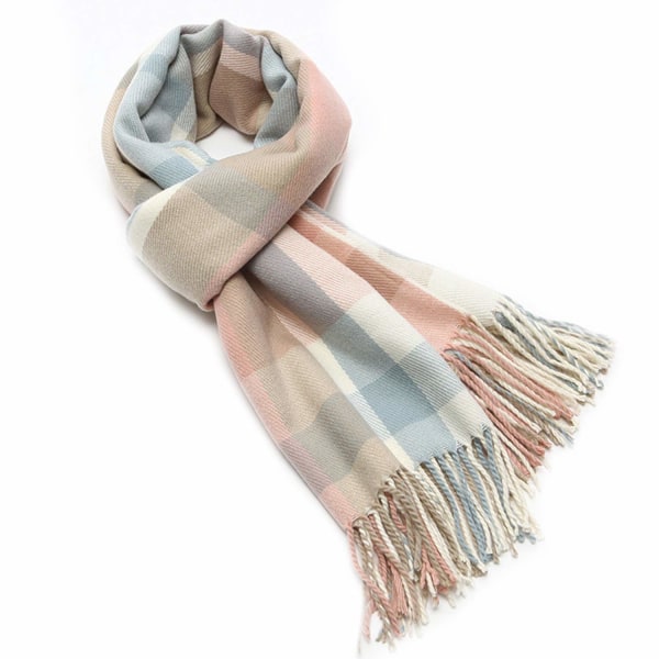 Vinterscarf för kvinnor Rutig överdimensionerad fyrkantig filtscarf