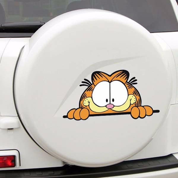 Garfield kurkistaa autokoristetarra 2kpl