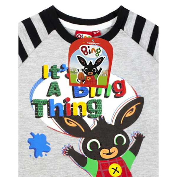 Bing Bunny Drenge Its A Bing Thing Langærmet Pyjamas Sæt 4-5 År Grå/Sort Grey/Black 4-5 Years