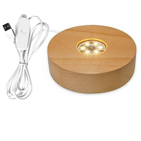Trälampa Ljusfot (utan glödlampa) VARMT LJUS warm light