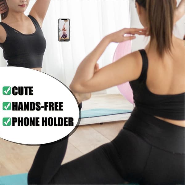 5-pack Silikon Sugpropp Telefonhållare, Multifunktionell Bilhållare [JUN] Black